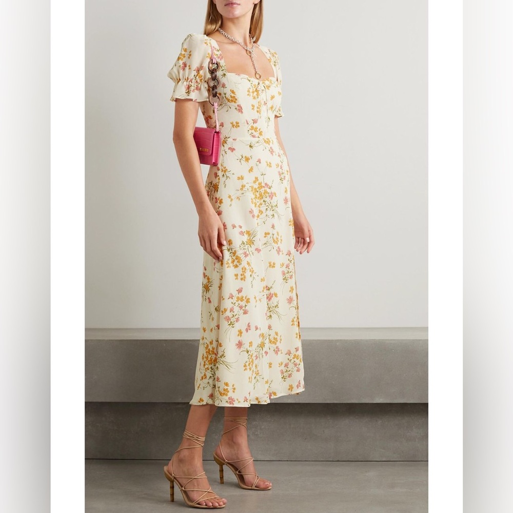 [SOLD] Reformation floral-print georgette midi dress